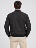 Men's Baseball Collar Short Zip-Up Jacket with Loose Fit