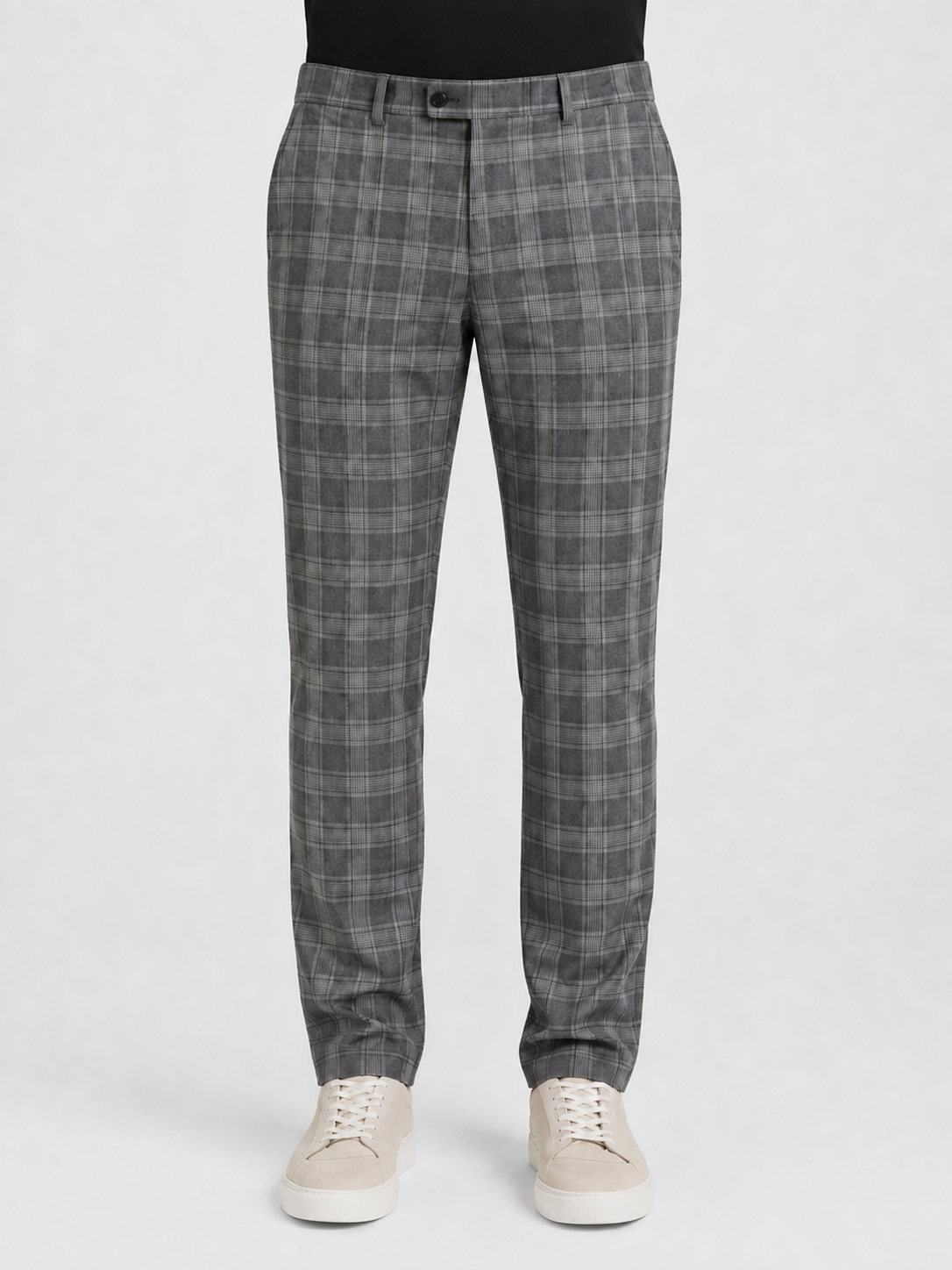 Men’s Check Trousers with Tapered Legs