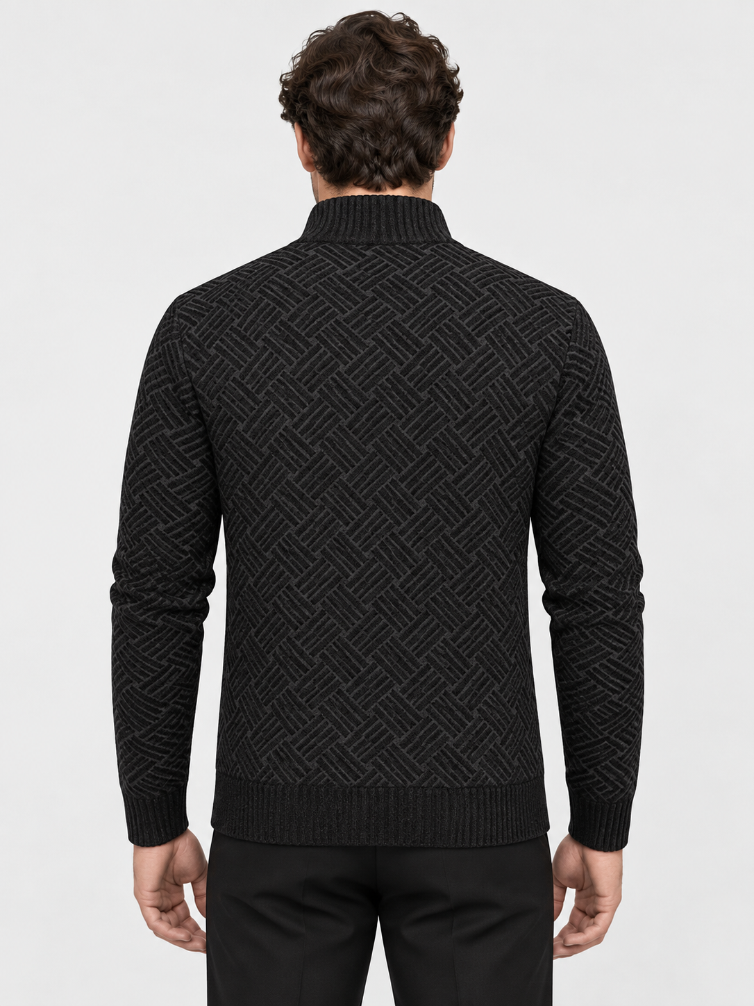 Men's Full-Zip Up Fleece Cardigan