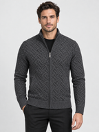 Men's Full-Zip Up Fleece Cardigan