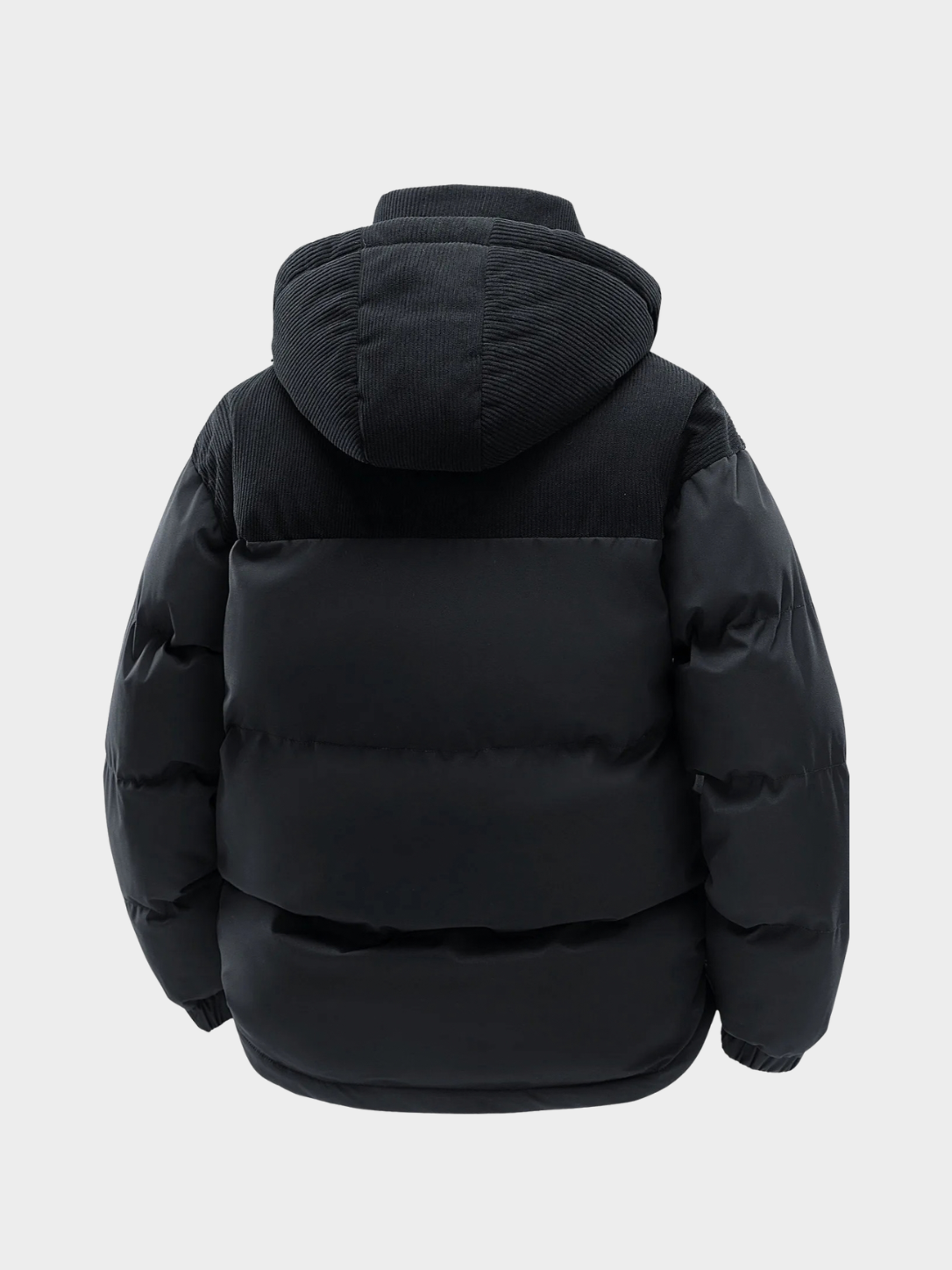 Men's Hooded Full-Zip Jacket with Lined Interior and Side Pockets