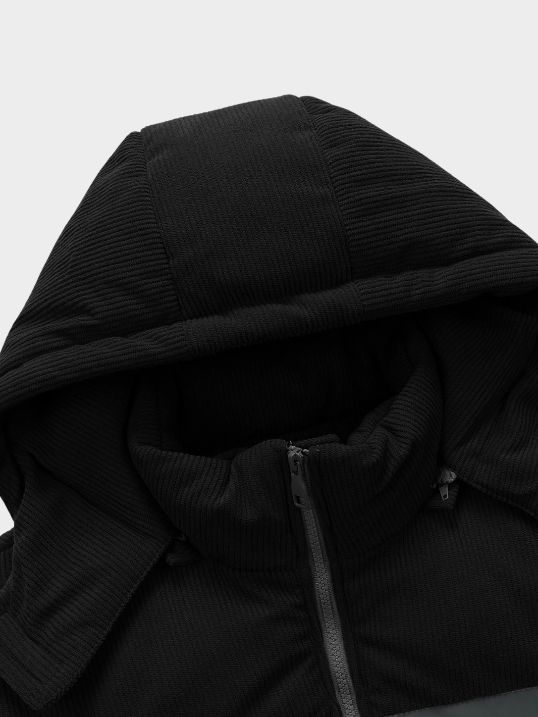 Men's Hooded Full-Zip Jacket with Lined Interior and Side Pockets
