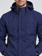 Men's Hooded Waterproof Rain Jacket with Full Zip