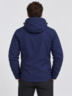 Men's Hooded Waterproof Rain Jacket with Full Zip