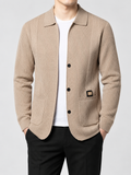 Men's Lapel Collar Knit Cardigan