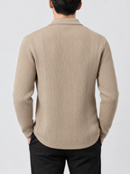 Men's Lapel Collar Knit Cardigan