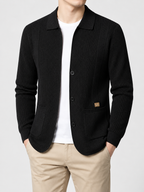 Men's Lapel Collar Knit Cardigan