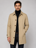 Men’s Longline Coat with Button Front