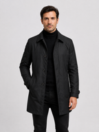Men’s Longline Coat with Button Front