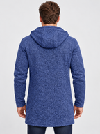 Men's Oversized Hooded Zip-Up Sweatshirt with Long Sleeves