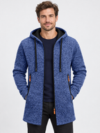 Men's Oversized Hooded Zip-Up Sweatshirt with Long Sleeves