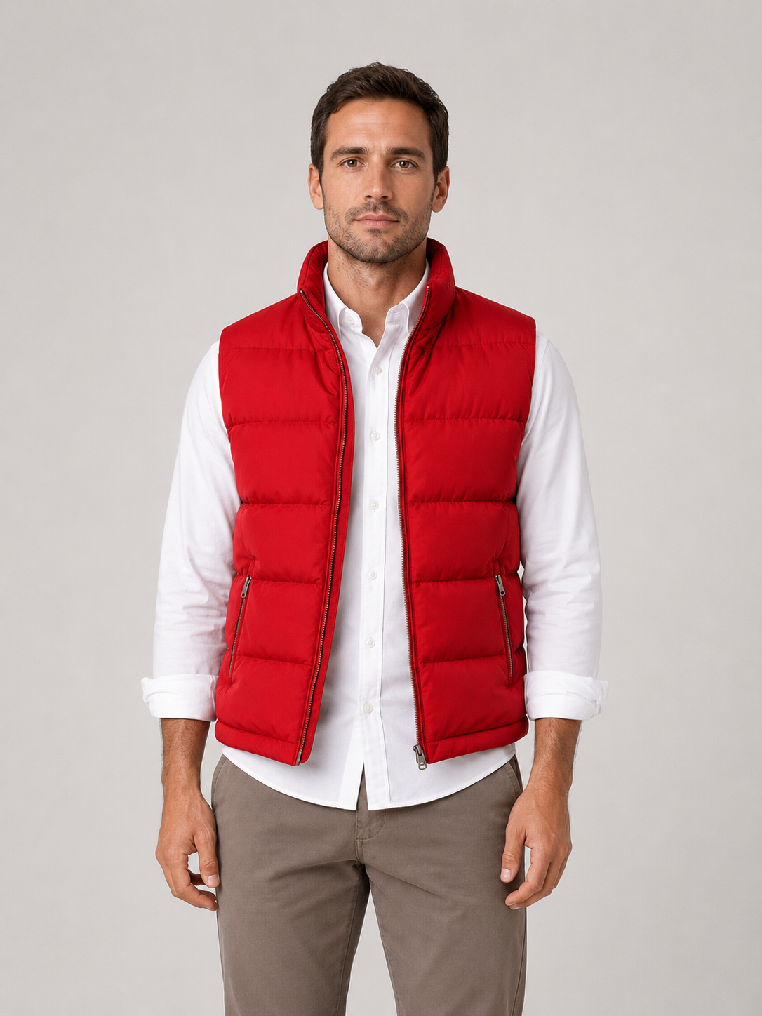 Men’s Quilted Gilet Jacket with Full-Zip Front