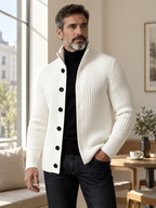 Men's Single-Breasted Knit Cardigan