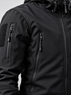 Men's Softshell Zip-Front Jacket with Multiple Pockets