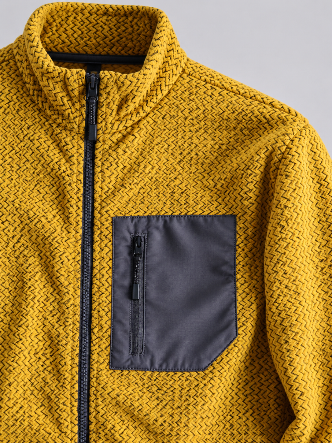 Men's Stand Collar Zip-Up Outdoor Jacket