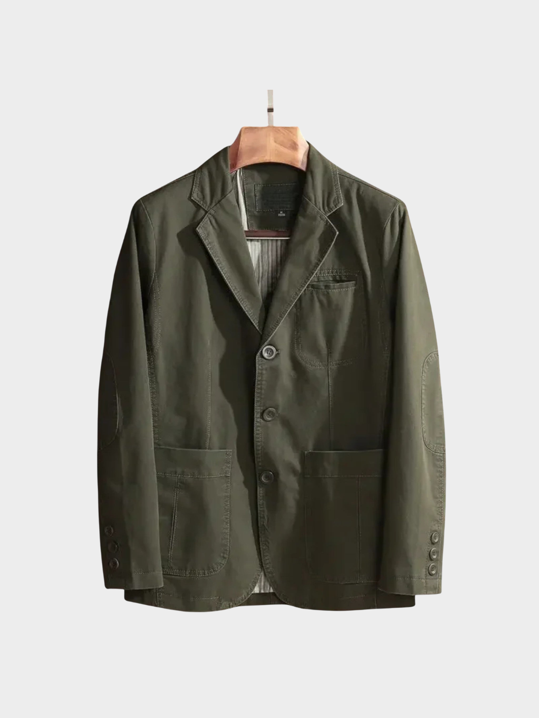 Men’s Three-Button Blazer with Notched Lapels