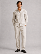 Men’s Two Piece Set with Long Sleeve Shirt and Trousers