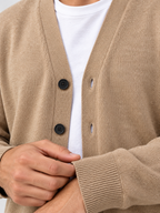 Men's V-Neck Button Knit Cardigan