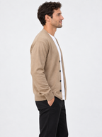 Men's V-Neck Button Knit Cardigan