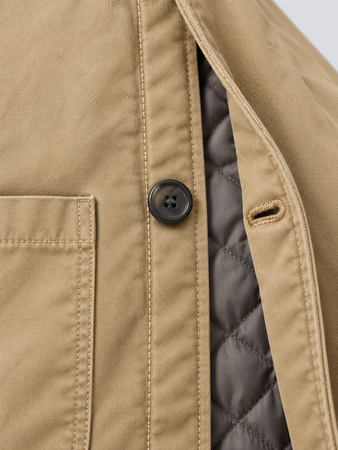 Men's V-Neck Open-Front Cardigan Coat with Long Sleeves