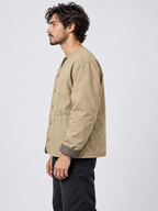 Men's V-Neck Open-Front Cardigan Coat with Long Sleeves