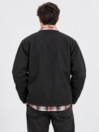 Men's V-Neck Open-Front Cardigan Coat with Long Sleeves