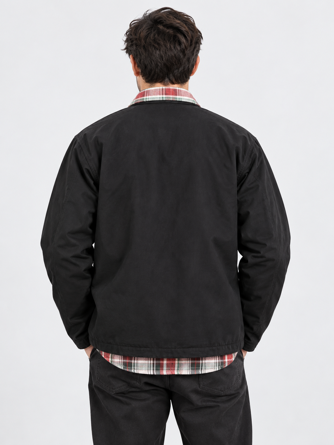Men's V-Neck Open-Front Cardigan Coat with Long Sleeves