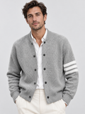 Men's Zip-Up Fine Knit Cardigan