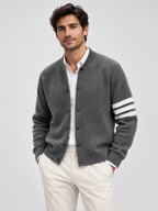 Men's Zip-Up Fine Knit Cardigan