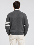 Men's Zip-Up Fine Knit Cardigan