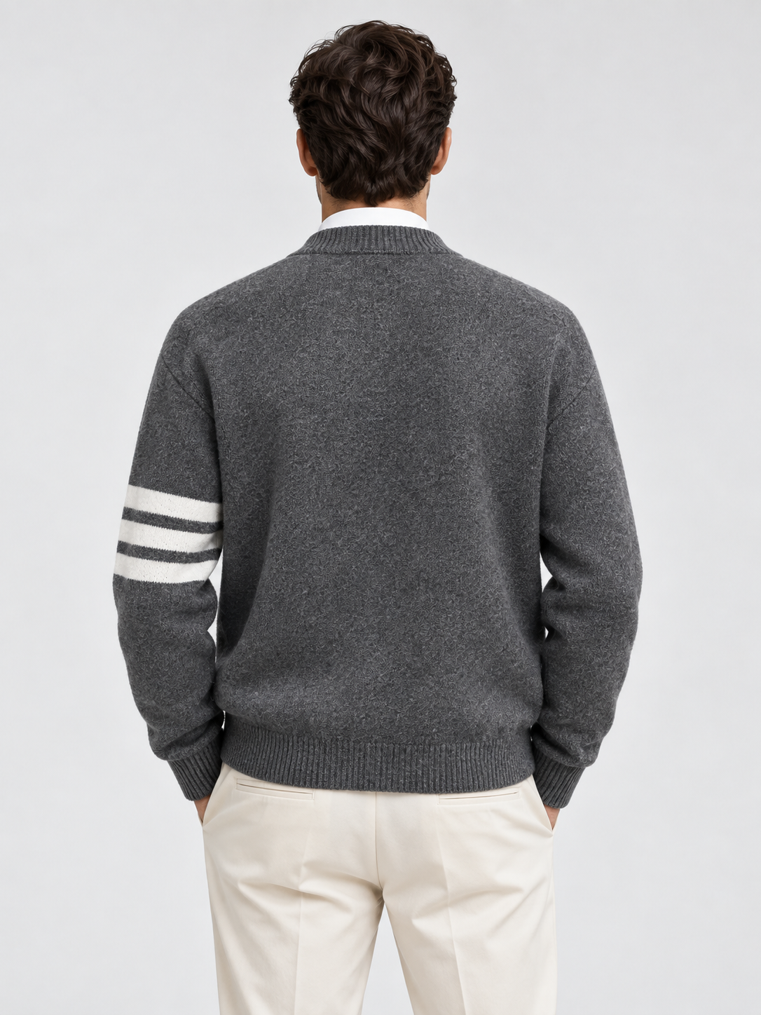 Men's Zip-Up Fine Knit Cardigan