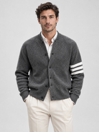 Men's Zip-Up Fine Knit Cardigan