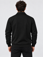Men's Zip-Up Long-Sleeve Casual Jacket with Side Pockets
