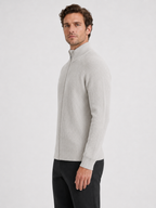 Men’s Zip Cardigan with Stand Collar