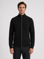 Men’s Zip Cardigan with Stand Collar