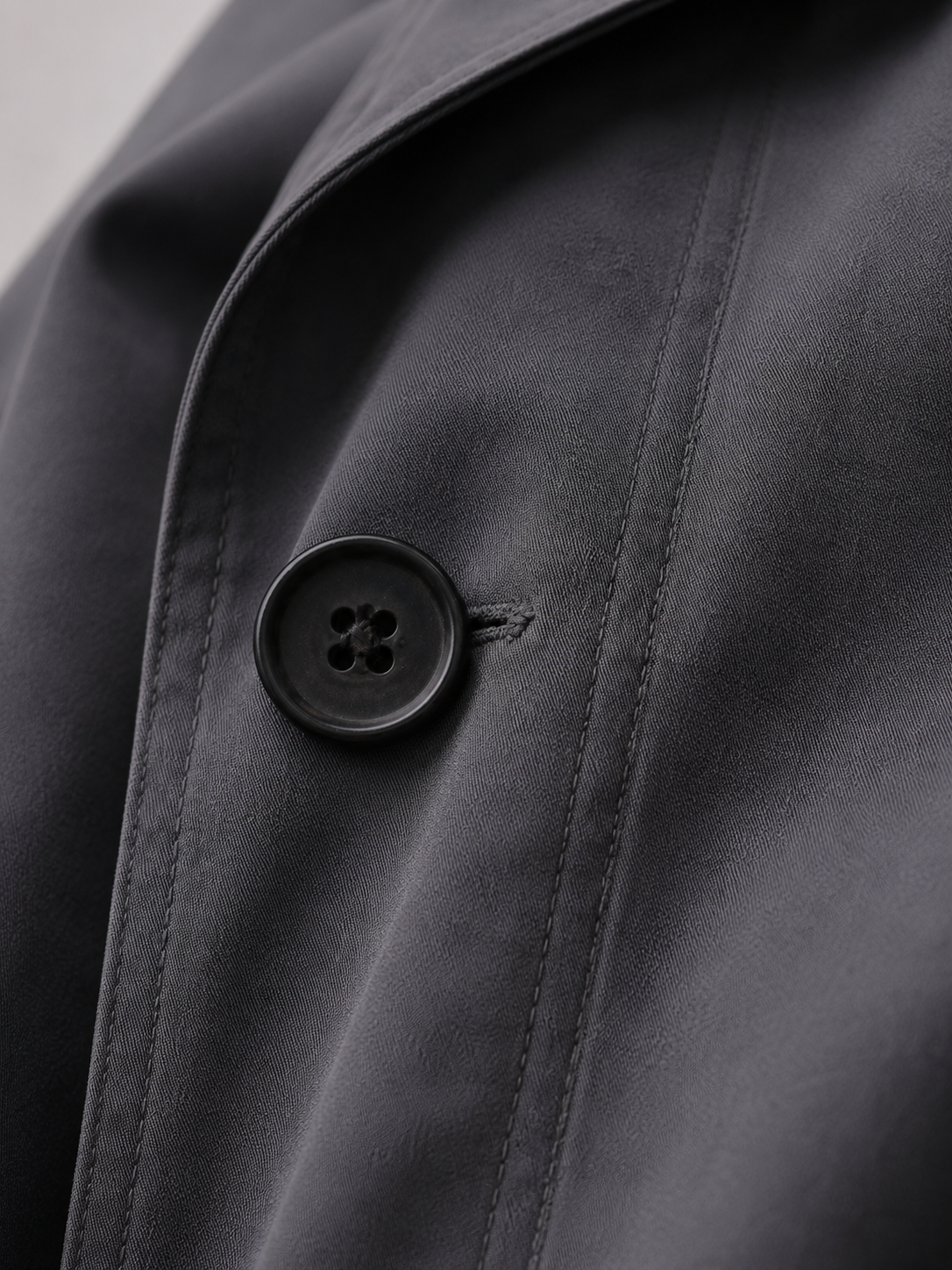 Men’s Button-Front Coat with Point Collar