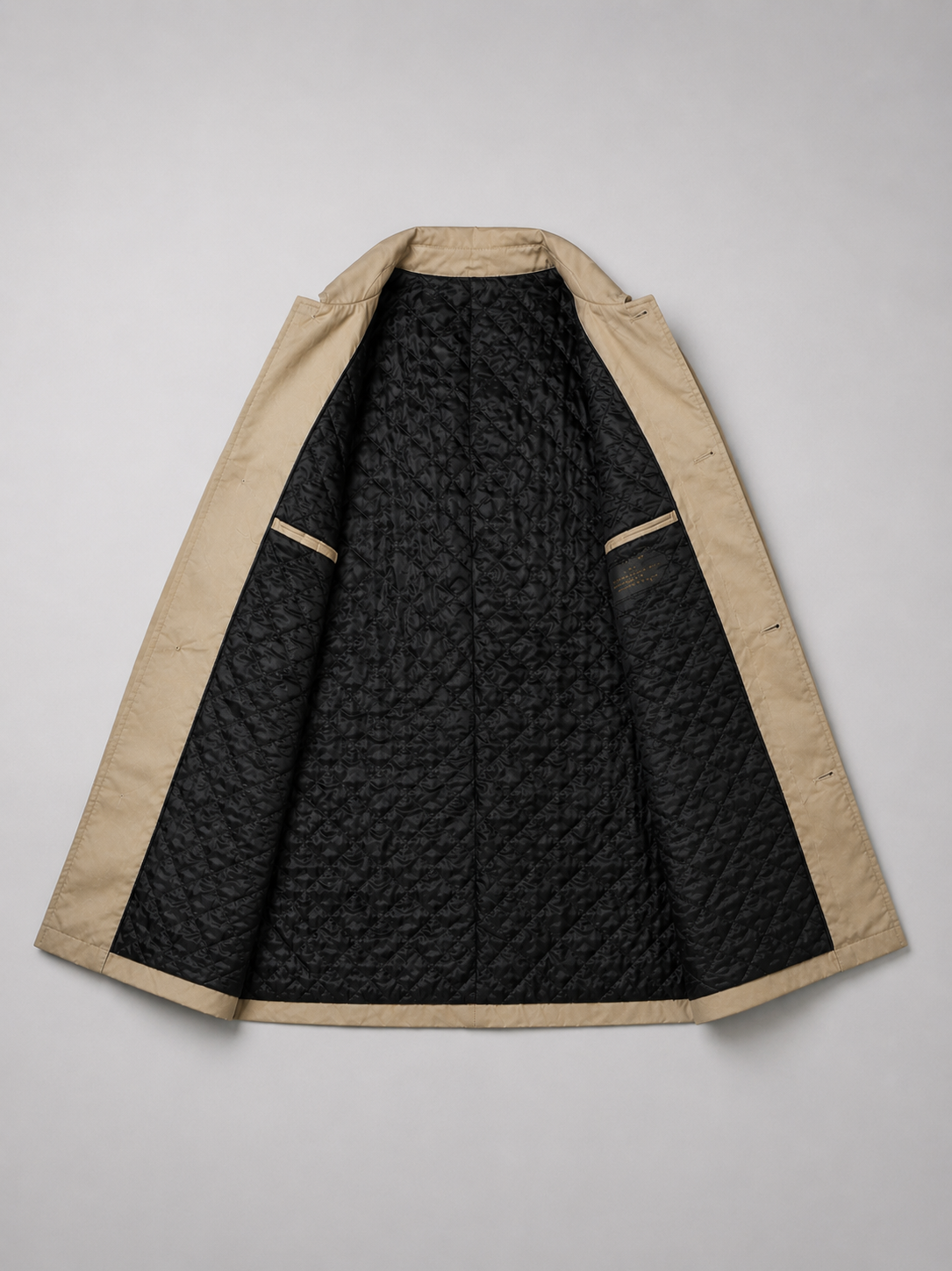 Men’s Button-Front Coat with Point Collar