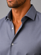 Men’s Button-Front Shirt with Long Sleeves