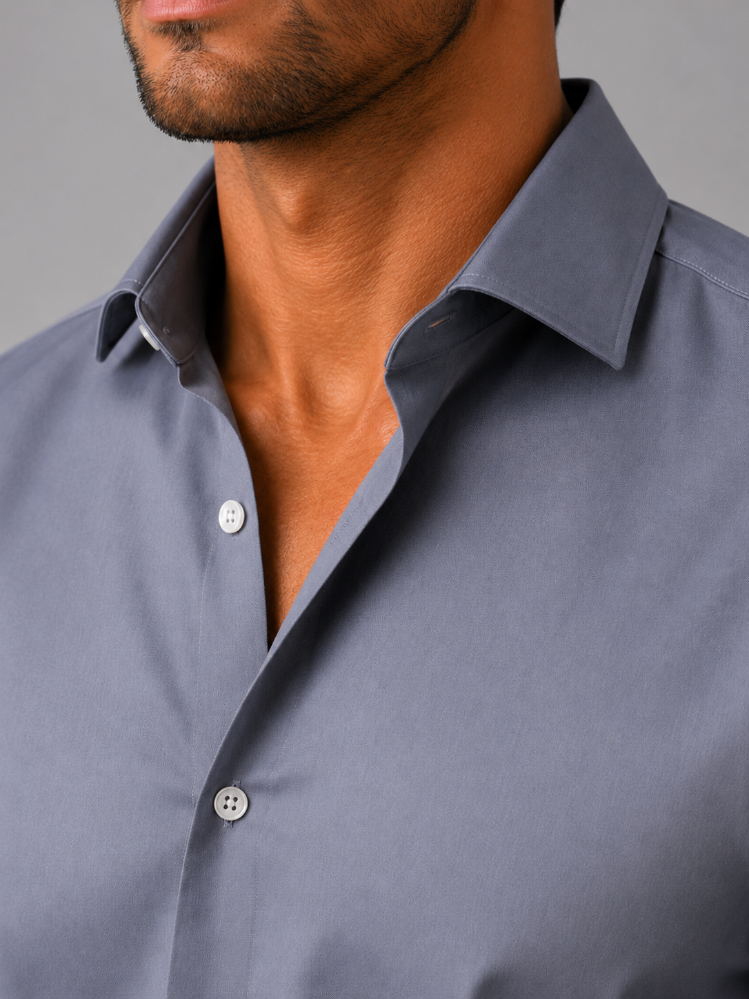 Men’s Button-Front Shirt with Long Sleeves