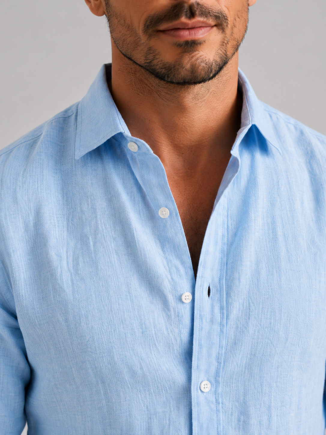 Men’s Button-Up Shirt with Long Sleeves