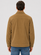 Men’s Button Front Shirt Jacket with Chest Pockets