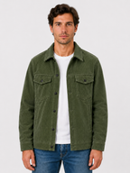 Men’s Button Front Shirt Jacket with Chest Pockets