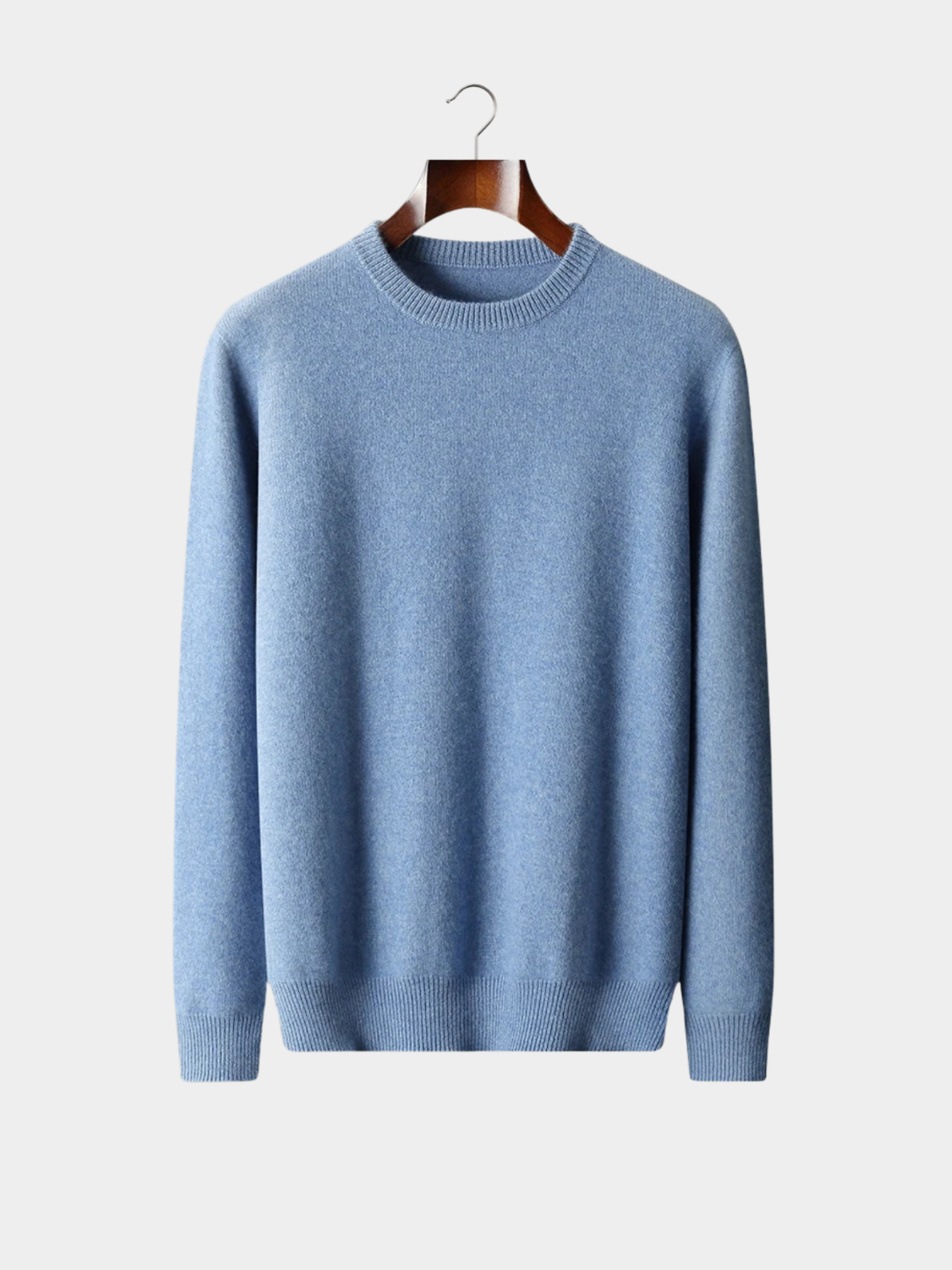 Men’s Crew Neck Knit Jumper with Ribbed Trim