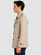 Men’s Double Breasted Trench Coat with Epaulettes