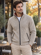 Men's Full-Zip Fleece Knit Cardigan