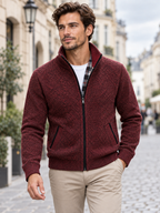 Men's Full-Zip Fleece Knit Cardigan