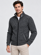 Men's Full-Zip Fleece Knit Cardigan