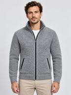 Men's Full-Zip Fleece Knit Cardigan