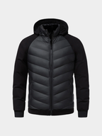 Men’s Hooded Puffer Jacket with Quilted Front Panel