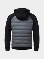Men’s Hooded Puffer Jacket with Quilted Front Panel